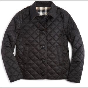 Burberry Black Quilted Diamond Black Jacket Youth